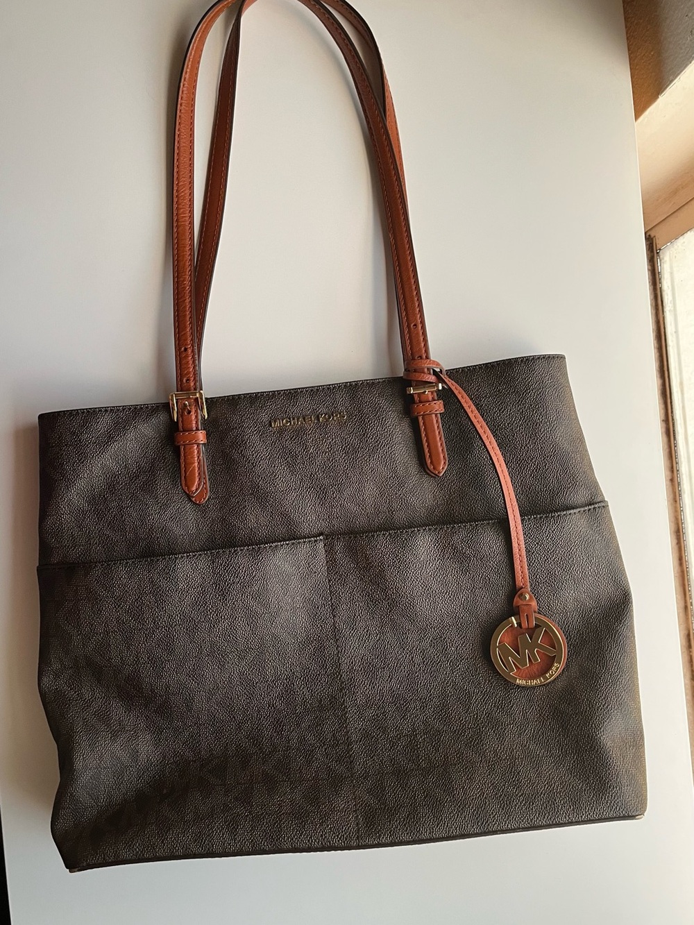 Michael Kors Tote with Tan Straps